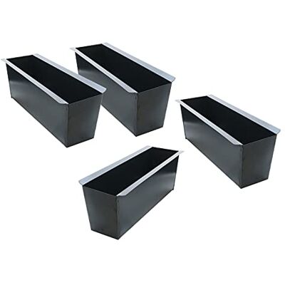 Spetebo Lot de 4 jardinières en métal pour palette européenne Anthracite Jardinière de balcon Bac à plantes Spetebo Lot de 4 jardinières en métal pour palette européenne Anthracite Jardinière de balcon Bac à plantes