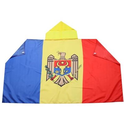 AZ FLAG Drapeau Moldavie 150x90 cm Cape Drapeau Moldave 100% Polyester Avec Manches Intégrées Body Flag 80 g AZ FLAG Drapeau Moldavie 150x90 cm Cape Drapeau Moldave 100% Polyester Avec Manches Intégrées Body Flag 80 g