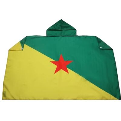 AZ FLAG Drapeau Guyane française 150x90 cm Cape Drapeau Guyanais France 100% Polyester Avec Manches Intégrées Body Flag 80 g AZ FLAG Drapeau Guyane française 150x90 cm Cape Drapeau Guyanais France 100% Polyester Avec Manches Intégrées Body Flag 80 g