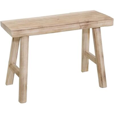 Spetebo Banc de fleurs en bois naturel, rectangulaire, 45 x 44 cm, bois véritable, support décoratif pour plantes, tabouret en bois massif, support pour fleurs, plantes en pot, jardin Spetebo Banc de fleurs en bois naturel, rectangulaire, 45 x 44 cm, bois véritable, support décoratif pour plantes, tabouret en bois massif, support pour fleurs, plantes en pot, jardin