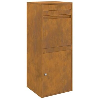 vidaXL Boîte de dépôt de colis Rouillé 41 x 38 x 103 cm Acier patiné, Boîte aux lettres étanche, moderne et sécurisée, pour jardin et terrasse, pratique pour colis vidaXL Boîte de dépôt de colis Rouillé 41 x 38 x 103 cm Acier patiné, Boîte aux lettres étanche, moderne et sécurisée, pour jardin et terrasse, pratique pour colis
