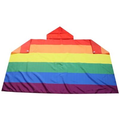 AZ FLAG Drapeau Arc-en-Ciel 150x90 cm Cape Drapeau Lgbt Gay Rainbow 100% Polyester Avec Manches Intégrées Body Flag 80 g AZ FLAG Drapeau Arc-en-Ciel 150x90 cm Cape Drapeau Lgbt Gay Rainbow 100% Polyester Avec Manches Intégrées Body Flag 80 g