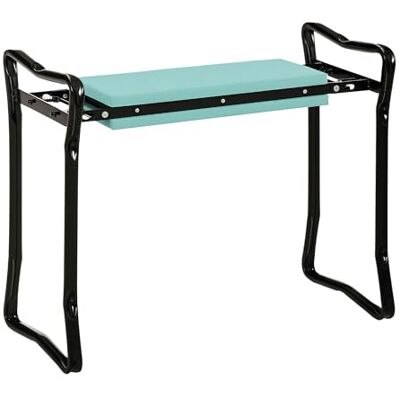 Outsunny Tabouret de Jardin Pliable Agenouilloir de Jardin Noir Vert Outsunny Tabouret de Jardin Pliable Agenouilloir de Jardin Noir Vert
