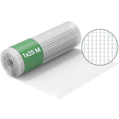 WilTec Grillage volière Acier galvanisé Maille carrée WilTec Grillage volière Acier galvanisé Maille carrée