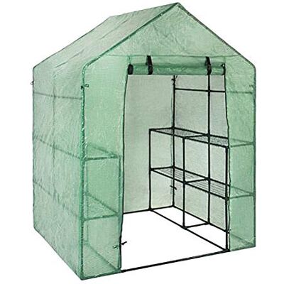 Hiraith Mini serre d'extérieur en PVC portable 143 x 73 x 195 cm, enroulable, facile sans outils Hiraith Mini serre d'extérieur en PVC portable 143 x 73 x 195 cm, enroulable, facile sans outils