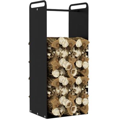 Outsunny Porte-bûches intérieur, support de bois de chauffage, range-bûches intérieur, poignées supérieures, intérieur et extérieur, charge 30 kg, résistant à usure et rouille acier 37x30x90cm, noir Outsunny Porte-bûches intérieur, support de bois de chauffage, range-bûches intérieur, poignées supérieures, intérieur et extérieur, charge 30 kg, résistant à usure et rouille acier 37x30x90cm, noir