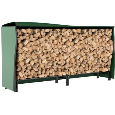 Outsunny Range Buches Extérieur avec Housse en PE 200L x 36P x 99H cm Noir Abri Buches, Support de Bois de Chauffage, Base Surélevée de 19 cm, pour Extérieur, Charge 200 kg, Métal Outsunny Range Buches Extérieur avec Housse en PE 200L x 36P x 99H cm Noir Abri Buches, Support de Bois de Chauffage, Base Surélevée de 19 cm, pour Extérieur, Charge 200 kg, Métal