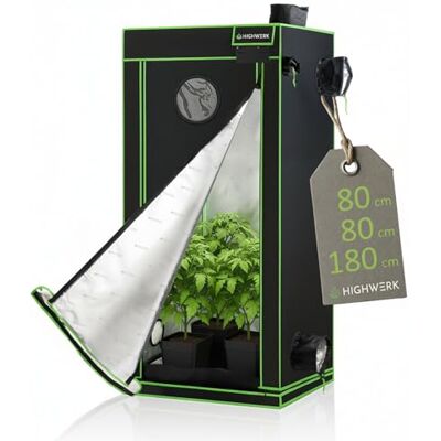 HIGHWERK Tente de culture 80 x 80 x 180 cm Tente de culture d'intérieur pour la culture des plantes Noir Vert Boîte de culture, Home Grow, Armoire de culture Tente de culture, Tente de culture HIGHWERK Tente de culture 80 x 80 x 180 cm Tente de culture d'intérieur pour la culture des plantes Noir Vert Boîte de culture, Home Grow, Armoire de culture Tente de culture, Tente de culture