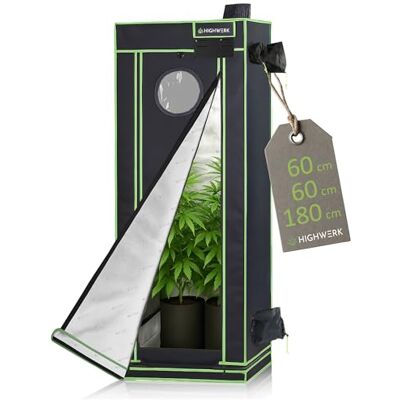 HIGHWERK Tente de culture 60 x 60 x 180 cm Tente de culture d'intérieur pour la culture des plantes Noir Vert Boîte de culture, Home Grow, Armoire de culture Tente de culture, Tente de culture HIGHWERK Tente de culture 60 x 60 x 180 cm Tente de culture d'intérieur pour la culture des plantes Noir Vert Boîte de culture, Home Grow, Armoire de culture Tente de culture, Tente de culture