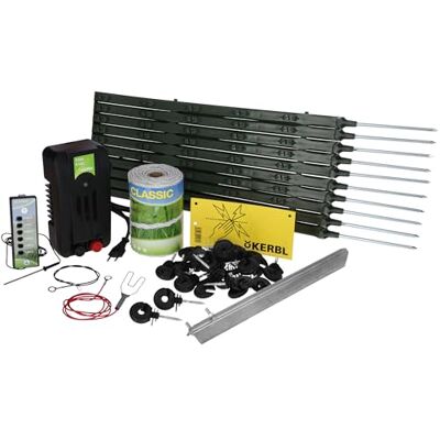 Kerbl Kit de démarrage clôture électrique petits animaux, pour pâturage/jardin, montage rapide Kerbl Kit de démarrage clôture électrique petits animaux, pour pâturage/jardin, montage rapide