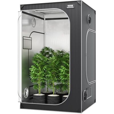 VEVOR Growbox Serre 122 x 122 x 203 cm avec cadre en acier de 22 mm et tissu Oxford 2000D, capacité de charge 60 kg, convient pour une lumière de croissance de 200 à 300 W VEVOR Growbox Serre 122 x 122 x 203 cm avec cadre en acier de 22 mm et tissu Oxford 2000D, capacité de charge 60 kg, convient pour une lumière de croissance de 200 à 300 W