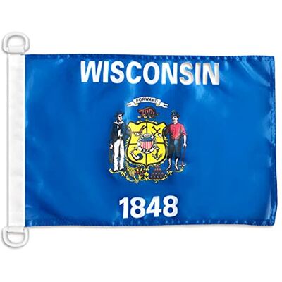 AZ FLAG Pavillon Wisconsin 45x30 cm Maille Bloquée Anneaux Plastique AZ FLAG Pavillon Wisconsin 45x30 cm Maille Bloquée Anneaux Plastique