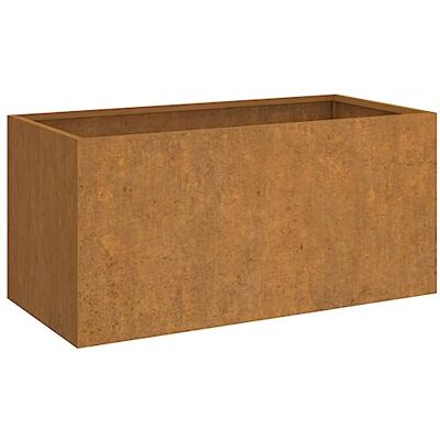 Litière de jardin en acier corten - Pot de plante 62x30x29 cm Litière de jardin en acier corten - Pot de plante 62x30x29 cm