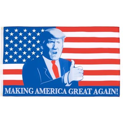AZ FLAG Drapeau Donald Trump Président l'Amérique à nouveau 90x60 cm AZ FLAG Drapeau Donald Trump Président l'Amérique à nouveau 90x60 cm