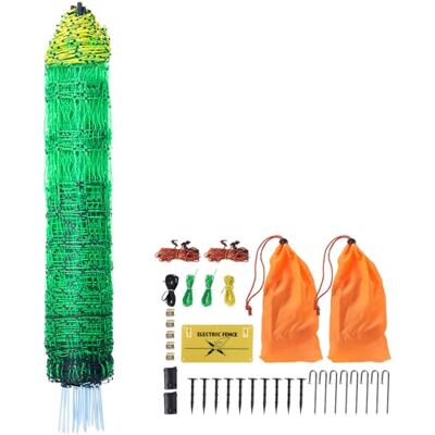 VEVOR Kit filet de clôture électrique 1,21 x 51,2 m clôture filet PE avec poteaux et piquets à double pointe, maille portable utilitaire pour poulets, canards, oies, lapins, dans les cours, les fermes VEVOR Kit filet de clôture électrique 1,21 x 51,2 m clôture filet PE avec poteaux et piquets à double pointe, maille portable utilitaire pour poulets, canards, oies, lapins, dans les cours, les fermes