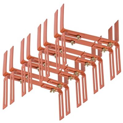 BigDean Lot de 4 paires de supports de jardinière en forme de H Couleur terre cuite BigDean Lot de 4 paires de supports de jardinière en forme de H Couleur terre cuite