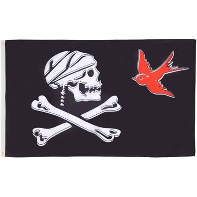 AZ FLAG Drapeau Pirate Sparrow 90x60 cm Drapeau Corsaire Tête De Mort 100% Polyester avec Oeillets Métalliques Intégrés Pavillon 50g AZ FLAG Drapeau Pirate Sparrow 90x60 cm Drapeau Corsaire Tête De Mort 100% Polyester avec Oeillets Métalliques Intégrés Pavillon 50g