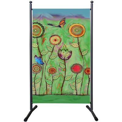 QUICK STAR Paravent extérieur résistant aux intempéries 180 x 78 cm Fleurs vertes Séparateur de pièce intérieur Brise-vue pour jardin et balcon Opaque QUICK STAR Paravent extérieur résistant aux intempéries 180 x 78 cm Fleurs vertes Séparateur de pièce intérieur Brise-vue pour jardin et balcon Opaque