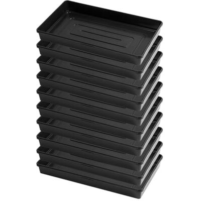 Pullmer Lot de 10 bacs de serre 55,5 x 31,5 x 6,5 cm En plastique Bac de transport Sans trous de fond Idéal pour les plantes, la culture, le jardin Pullmer Lot de 10 bacs de serre 55,5 x 31,5 x 6,5 cm En plastique Bac de transport Sans trous de fond Idéal pour les plantes, la culture, le jardin