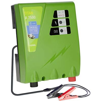 Kerbl Clôture de pâturage en titane A 7500 7,5 J Appareil de batterie 12 V Kerbl Clôture de pâturage en titane A 7500 7,5 J Appareil de batterie 12 V