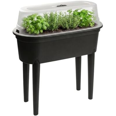 Spetebo Serre de culture sur pieds 83 x 78 cm – Carré – Jardinière surélevée avec couvercle de serre – Jardinière précoce Aide à la culture Jardinière Spetebo Serre de culture sur pieds 83 x 78 cm – Carré – Jardinière surélevée avec couvercle de serre – Jardinière précoce Aide à la culture Jardinière