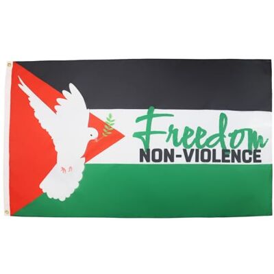 AZ FLAG Drapeau Palestinien de la Liberté de la Palestine et Non Violence – 9,1 x 1,5 m – Bannière palestinienne en polyester 100D avec deux œillets métalliques – Résistant à la décoloration – AZ FLAG Drapeau Palestinien de la Liberté de la Palestine et Non Violence – 9,1 x 1,5 m – Bannière palestinienne en polyester 100D avec deux œillets métalliques – Résistant à la décoloration –