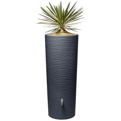 Garantia Réservoir NATURA 2en1 350L graphite avec bac plantes intégré, Récupérateur d'eau de pluie design, conteneur extérieur robuste, cuve à eau décorative pour arrosage écologique, jardin Garantia Réservoir NATURA 2en1 350L graphite avec bac plantes intégré, Récupérateur d'eau de pluie design, conteneur extérieur robuste, cuve à eau décorative pour arrosage écologique, jardin