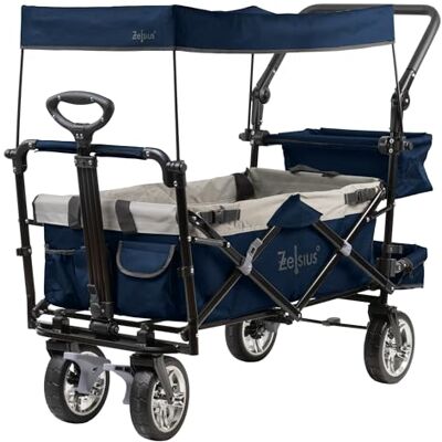 Zelsius Chariot de transport pliable avec toit Chariot de transport avec système de ceinture Chariot à bras pour la plage Chariot à outils Chariot de jardin avec auvent Chariot de transport Zelsius Chariot de transport pliable avec toit Chariot de transport avec système de ceinture Chariot à bras pour la plage Chariot à outils Chariot de jardin avec auvent Chariot de transport