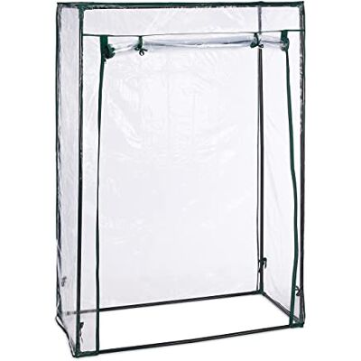 Relaxdays Serre à tomates en acier et film PVC H x l x P : 150 x 100 x 50 cm Pour jardin et balcon Transparent Relaxdays Serre à tomates en acier et film PVC H x l x P : 150 x 100 x 50 cm Pour jardin et balcon Transparent