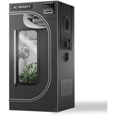 Infinity CLOUDLAB 632 90 x 50 x 160 cm Advance Tente de culture plus épaisse de 2,5 cm avec toile en mylar diamant 2000D de densité plus élevée, support de contrôleur pour culture hydroponique Infinity CLOUDLAB 632 90 x 50 x 160 cm Advance Tente de culture plus épaisse de 2,5 cm avec toile en mylar diamant 2000D de densité plus élevée, support de contrôleur pour culture hydroponique