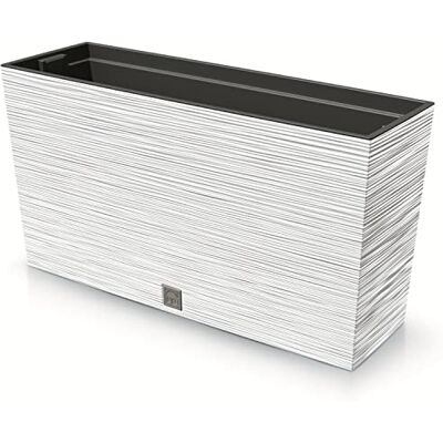 Prosperplast Furu Case Middle Pot de fleurs rectangulaire en plastique avec pot intérieur Pour l'intérieur et l'extérieur 77 x 23,5 x 41 cm Blanc Prosperplast Furu Case Middle Pot de fleurs rectangulaire en plastique avec pot intérieur Pour l'intérieur et l'extérieur 77 x 23,5 x 41 cm Blanc