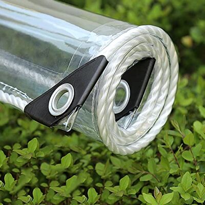 FENGSHOUU Bâche imperméable, en PVC, personnalisable, avec œillets, résistante aux intempéries, pliable, 0,35 mm, pour meubles de jardin, plantes, serre/toit pour animaux de compagnie FENGSHOUU Bâche imperméable, en PVC, personnalisable, avec œillets, résistante aux intempéries, pliable, 0,35 mm, pour meubles de jardin, plantes, serre/toit pour animaux de compagnie