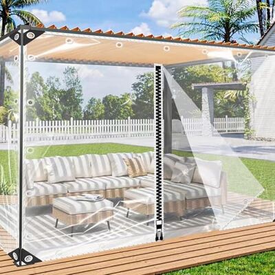 KGUDYS Panneaux Latéraux en Bâche PVC De 0,35mm,Bâche Imperméable pour Serre Carport,Bâche Transparente Imperméable Ultra-Résistante De 420g/㎡,avec Fermeture éclair/œillets,WxH-1.2x2.2m/3.9x7.2ft KGUDYS Panneaux Latéraux en Bâche PVC De 0,35mm,Bâche Imperméable pour Serre Carport,Bâche Transparente Imperméable Ultra-Résistante De 420g/㎡,avec Fermeture éclair/œillets,WxH-1.2x2.2m/3.9x7.2ft