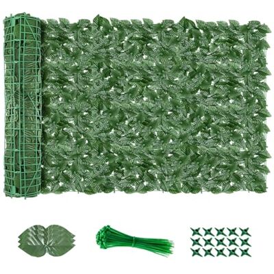 AGJIDSO Haie Artificielle 1x3M, Mur Vegetal Artificiel Exterieur, Brise Vue Jardin Décoration, Clôture de Feuilles Artificielles, 100 Pcs Serre Cable Plastique AGJIDSO Haie Artificielle 1x3M, Mur Vegetal Artificiel Exterieur, Brise Vue Jardin Décoration, Clôture de Feuilles Artificielles, 100 Pcs Serre Cable Plastique
