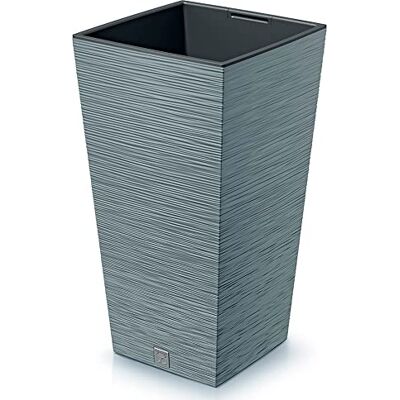 Prosperplast Pot de fleurs couleur ciment avec réservoir, collection Furu, 34,5 x 34,5 x 66 cm, capacité 24 l. Prosperplast Pot de fleurs couleur ciment avec réservoir, collection Furu, 34,5 x 34,5 x 66 cm, capacité 24 l.
