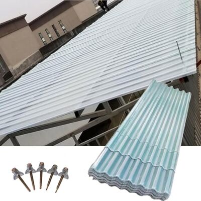 KGUDYS Lot de 3 panneaux de toiture ondulés, panneaux de toit transparents de serre, panneaux d'éclairage du jour en FRP de 1 mm, panneau de revêtement de toiture isolant, pour jardin, abri de jardin, abri KGUDYS Lot de 3 panneaux de toiture ondulés, panneaux de toit transparents de serre, panneaux d'éclairage du jour en FRP de 1 mm, panneau de revêtement de toiture isolant, pour jardin, abri de jardin, abri