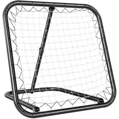 HOMCOM Filet de Rebond de Football Ajustable Noir Blanc 78 x 84 x 78 cm Rebondisseur de Football, Pliable Portable, 4 Piquets de Fixations au Sol, Filet de PE HOMCOM Filet de Rebond de Football Ajustable Noir Blanc 78 x 84 x 78 cm Rebondisseur de Football, Pliable Portable, 4 Piquets de Fixations au Sol, Filet de PE