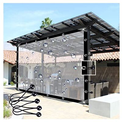CghhDY Rideau Exterieur Terrasse Bache Pergola Transparente Rideau Pvc Garage Bâche Transparente Verre, pour Balcon, Toit, Pergola, Peut Être Personnalisé (Color : Clear, Size : 2.5x5m/8.25x16.5ft) CghhDY Rideau Exterieur Terrasse Bache Pergola Transparente Rideau Pvc Garage Bâche Transparente Verre, pour Balcon, Toit, Pergola, Peut Être Personnalisé (Color : Clear, Size : 2.5x5m/8.25x16.5ft)