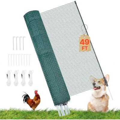VEVOR Filet de clôture en plastique, clôture temporaire avec poteaux 1,2 x 15 m, filet de sécurité flexible avec piquets à double pointe et tirants, barrière de protection pour parterres de fleurs VEVOR Filet de clôture en plastique, clôture temporaire avec poteaux 1,2 x 15 m, filet de sécurité flexible avec piquets à double pointe et tirants, barrière de protection pour parterres de fleurs