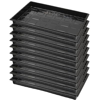 Pullmer Lot de 10 bacs de serre 52,5 x 31,5 x 5 cm, diamètre 0,7 mm, en plastique, bac de transport, bols de culture sans trous de fond, idéal pour les plantes, la culture, le jardin Pullmer Lot de 10 bacs de serre 52,5 x 31,5 x 5 cm, diamètre 0,7 mm, en plastique, bac de transport, bols de culture sans trous de fond, idéal pour les plantes, la culture, le jardin