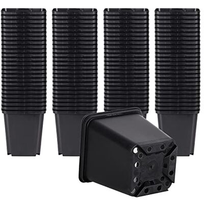 Pullmer Lot de 100 pots de culture de 9 x 9,5 cm, carrés pour semis, pour semis ou boutures, pots de piquetage en plastique, idéal pour serre ou jardin (100,9 x 9 cm) Pullmer Lot de 100 pots de culture de 9 x 9,5 cm, carrés pour semis, pour semis ou boutures, pots de piquetage en plastique, idéal pour serre ou jardin (100,9 x 9 cm)