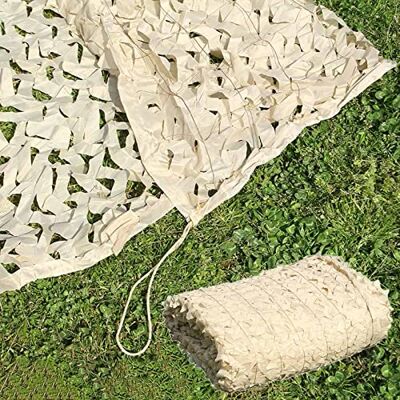 Jolan Filet De Camouflage Beige 2×2m 2×3m 3×3m 3×4m 3×5m 3×6m 4×4m 4×6m 4×7m 5×5m,Filet D'ombrage,pour Camping,Chasse,Décoration,Crème Solaire,Filet De Camouflage Militaire,Beige-5x8m(16.4 * 26.2ft) Jolan Filet De Camouflage Beige 2×2m 2×3m 3×3m 3×4m 3×5m 3×6m 4×4m 4×6m 4×7m 5×5m,Filet D'ombrage,pour Camping,Chasse,Décoration,Crème Solaire,Filet De Camouflage Militaire,Beige-5x8m(16.4 * 26.2ft)