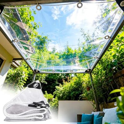 KGUDYS Bâche Étanche 1x1.5m,2x2m,2x3m,Bâche Transparente en PVC résistante,400g/㎡ Grandes bâches pour Serre Jardin,Bâche Transparente d'extérieur résistante aux intempéries,WxH-2x2.5m/6.6x8.2ft KGUDYS Bâche Étanche 1x1.5m,2x2m,2x3m,Bâche Transparente en PVC résistante,400g/㎡ Grandes bâches pour Serre Jardin,Bâche Transparente d'extérieur résistante aux intempéries,WxH-2x2.5m/6.6x8.2ft
