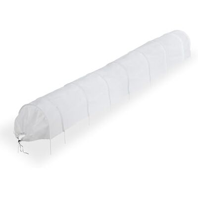 Relaxdays Tunnel de plantation 5 m de long Protection contre les parasites Filet de protection contre les oiseaux En non-tissé Blanc Relaxdays Tunnel de plantation 5 m de long Protection contre les parasites Filet de protection contre les oiseaux En non-tissé Blanc