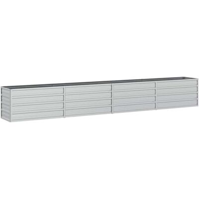 vidaXL Lit surélevé de jardin 320x40x45 cm Acier galvanisé Argenté vidaXL Lit surélevé de jardin 320x40x45 cm Acier galvanisé Argenté