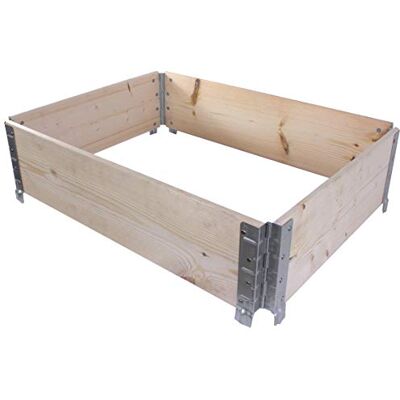 BigDean Jardinière surélevée pliable 80 x 60 x 19,5 cm (L x l x h) Parterre de jardin Plante de fleurs Composteur naturel Séché à la chambre Système d'emboîtement BigDean Jardinière surélevée pliable 80 x 60 x 19,5 cm (L x l x h) Parterre de jardin Plante de fleurs Composteur naturel Séché à la chambre Système d'emboîtement