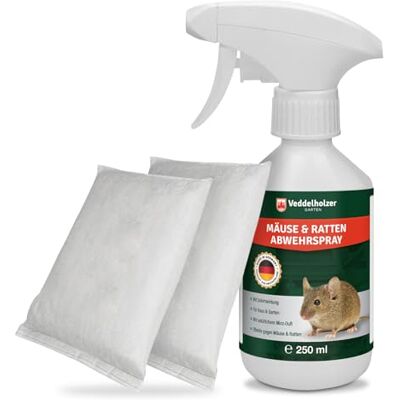 Veddelholzer Lot de 250 ml de répulsif à souris avec sachets parfumés Répulsif naturel pour souris et rats Pour l'intérieur et l'extérieur, la maison, le jardin, la cave Repousse efficacement Veddelholzer Lot de 250 ml de répulsif à souris avec sachets parfumés Répulsif naturel pour souris et rats Pour l'intérieur et l'extérieur, la maison, le jardin, la cave Repousse efficacement