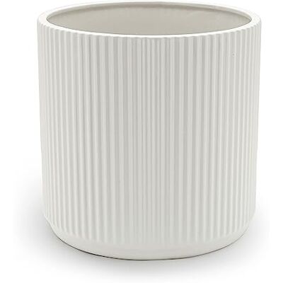 Cache-pot en céramique blanche 8 pouces Amazon Basics - Cache-pot Cache-pot en céramique blanche 8 pouces Amazon Basics - Cache-pot