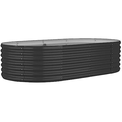 vidaXL Lit surélevé de jardin Acier galvanisé Anthracite vidaXL Lit surélevé de jardin Acier galvanisé Anthracite
