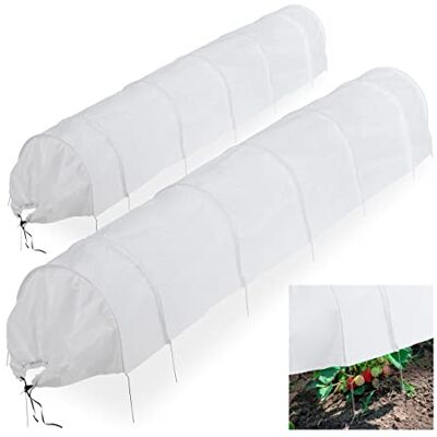 Relaxdays Tunnel de plantation avec arches de 3,4 m de long Protection contre les parasites Non tissé Pour tomates Pliable Blanc Relaxdays Tunnel de plantation avec arches de 3,4 m de long Protection contre les parasites Non tissé Pour tomates Pliable Blanc